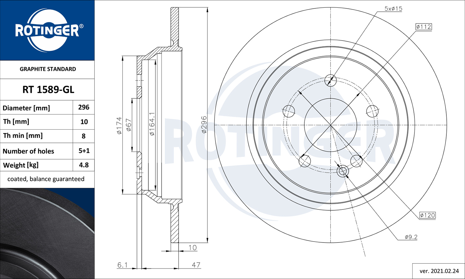 ROTINGER 260 079 RT 1589-GL - Alkatrész